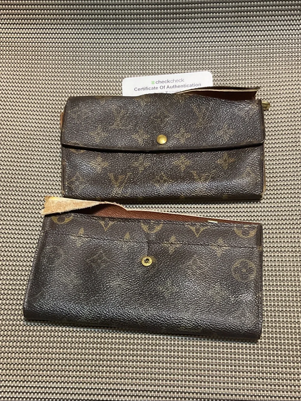Louis Vuitton Monogram Canvas Long Wallets - DIY JUNK Gold Hardware